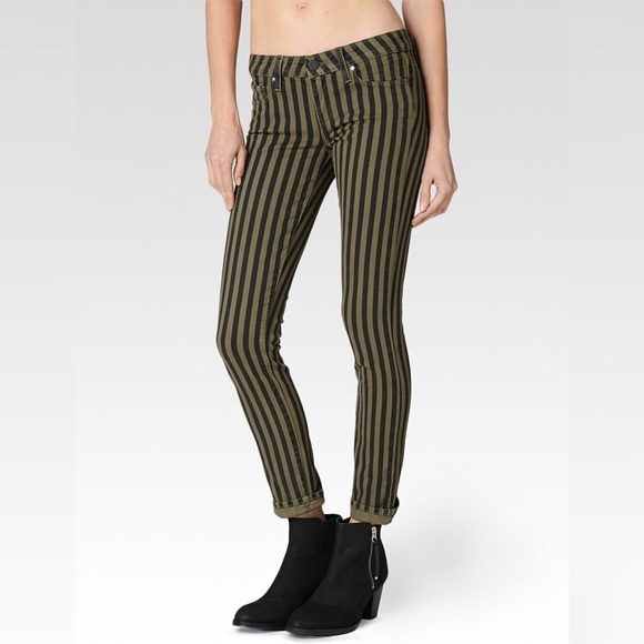 PAIGE Denim - Paige Striped Verdugo Skinny Jeans